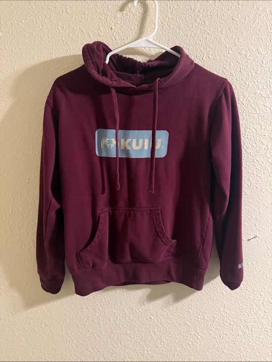 KUIU Sweaters - KUIU maroon with baby blue logo sweatshirt